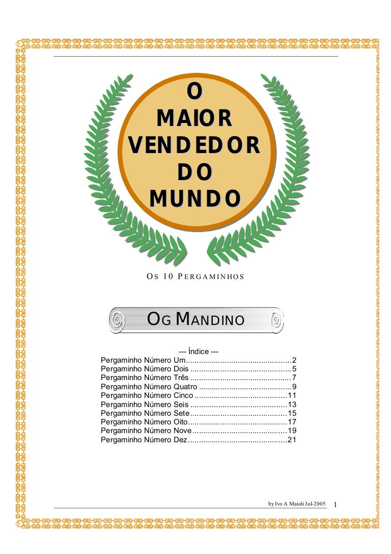 O Vendedor Minuto Pdf